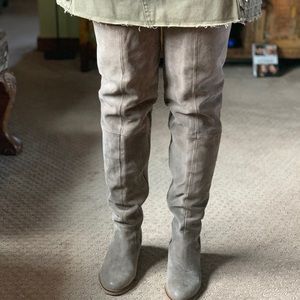 Seychelles Sardonyx Taupe Thigh High Suede Boots